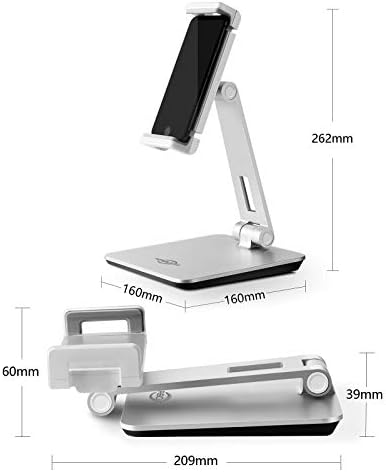 KABCON Adjustable Multi-Angle Aluminum Tablet Stand – Premium Dock for 4”-14” Devices Including i Pad, Samsung Galaxy, and Kindle Fire – Experience Ultimate Comfort with Hands-Free Viewing and Enhanced Productivity