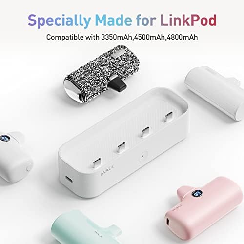 i WALK Family-Sized USB-C Charging Station for Portable Power Banks – Efficient Multi-Device Dock for i Phone & More – Sleek Design, Fast Charging, Enhanced Compatibility – Ideal Home & Office Solution in White