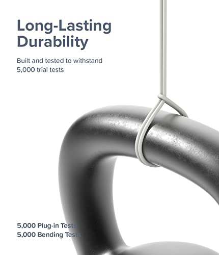 Vibrant 6.6 FT Ringke USB C to Lightning Charging Cable – Fast Charge Your i Phone, i Pad & Air Pods with Stylish Purple Pastel Design, Tangle-Free Connectivity for Effortless Use in Car Play & Beyond, Durable & Efficient Performance