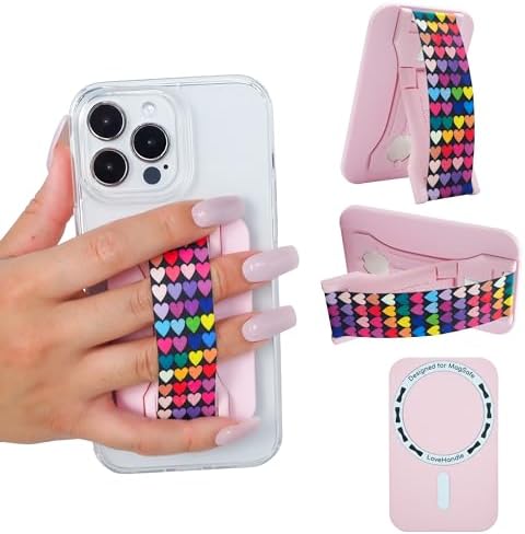 Revolutionary Love Handle PRO Magnetic Phone Grip & Stand – Ultimate Silicone Strap for i Phone & Android – All-in-One Device Mount, Kickstand, and Secure Holder – Experience Unmatched Stability, Style, and Convenience for Every Smartphone User