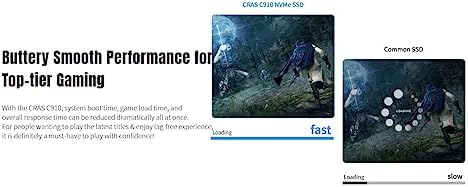 Unleash Lightning-Fast Performance with KLEVV CRAS C910 1 TB NVMe SSD – M.2 2280 Internal Drive with Heatsink for Laptops & Desktops – Experience Up to 5000 MB/s Speeds, Ideal for Gamers and Creators – PCIe Gen4 x4 Enhanced Compatibility & Reliability