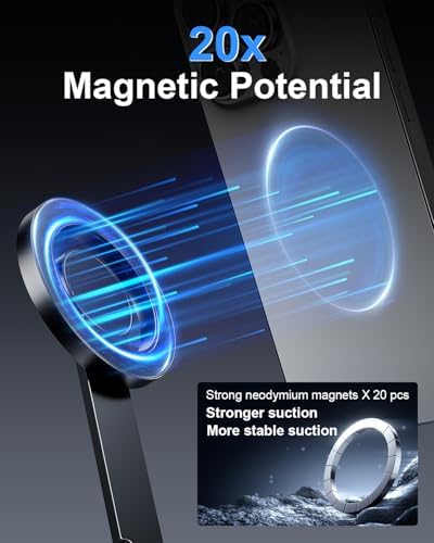 Magnetic Neck Phone Holder for Recording，POV Cell Phone Stand for Video Vlog Selfie,Hands Free Chest Tripod Mount for iPhone 16/15/14/13/12 (Magnetic Version) – Enhanced Compatibility and Speed