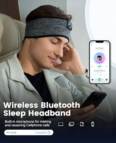 Ergonomic Bluetooth Sleep Headphones: Wireless Sports Headband with Hi-Fi Stereo Sound for Ultimate ASMR Relaxation – Lightweight, Cozy Audio Solution for Men and Women, Perfect for Meditation and Restful Sleep