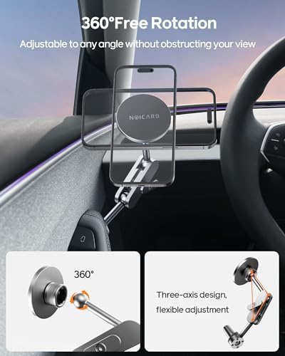 Mag-Safe Magnetic Phone Mount for Tesla Model Y & Model 3 – Effortless Door-Install Car Holder for i Phone 12/13/14/15/16 – Ultimate Driving Safety & Seamless Accessory Integration for Enhanced Navigation Experience