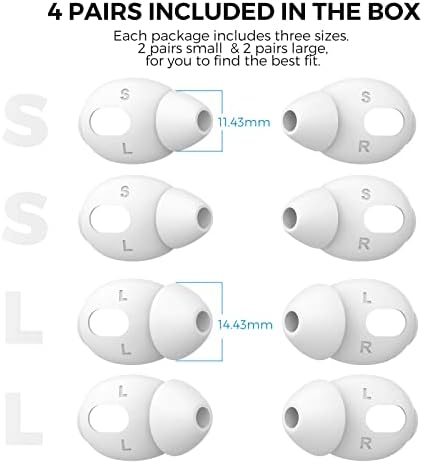 Aha Style Premium Silicone Ear Tips for Air Pods 3 (2021) – 3 Pairs in Large, Medium, and Small Sizes for Maximum Comfort and Noise Isolation – Ideal Apple Air Pods Accessories for Audiophiles Seeking Superior Sound Quality and Enhanced Listening Experience