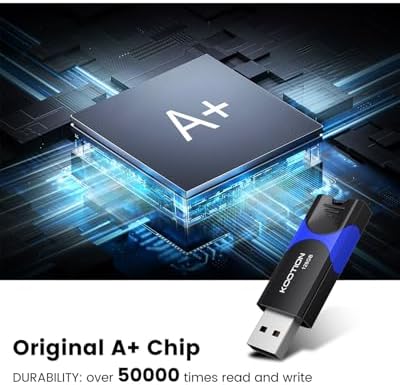 KOOTION 256 GB USB 3.0 Flash Drive – High-Speed Retractable Thumb Drive with Rugged Design and LED Indicator for Reliable Data Storage and Transfer – Ideal Memory Stick for Professionals and Students