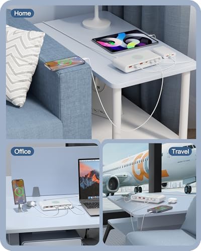 Powerful 145 W USB-C Multi-Port Charging Hub – Rapid 6-Port USB Charging Station for Laptops, Tablets, and Smartphones – Ideal for Mac Book, HP, i Pad, i Phone, and Samsung – Sleek Compact Design with Advanced Overcharge Protection for Home and Office Use