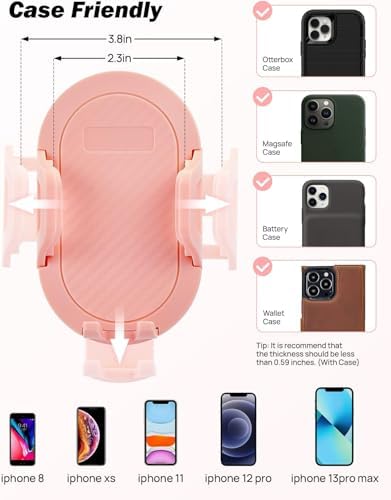 JOYTUTUS Premium 360-Degree Rotation Cup Holder Phone Mount for Car – Universal Smartphone Adapter with Long Arm & Easy Installation for Enhanced Driving Safety and Convenience – Compatible with i Phone, Samsung & All Smartphones