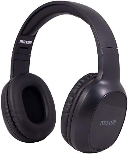 Maxell Bass 13 Wireless Over-Ear Headphones – Unleash Superior Sound Quality with Comfortable Fit and Built-In Microphone for Effortless Hands-Free Communication in Sleek Black Finish – Ideal for Music Lovers and Professionals on the Go