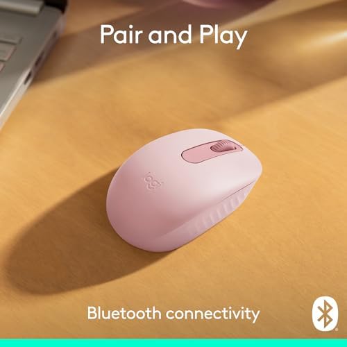 Logitech M196 Rose Bluetooth Wireless Mouse – Compact, Ambidextrous Design for Effortless Navigation on Laptops & Tablets, Exceptional 12-Month Battery Life, Smooth Tracking for PC and Mac Users, Perfect for Professionals on the Go