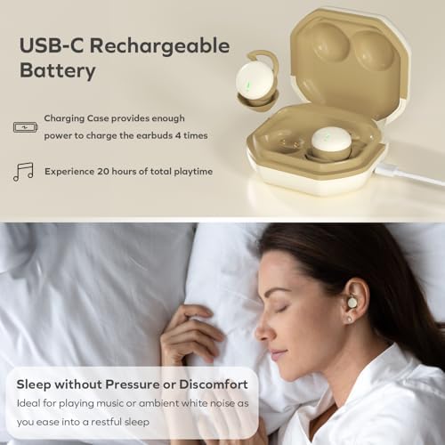 Coby Sleep Earbuds: Premium Noise-Canceling Bluetooth Ear Plugs for Enhanced Sleep, Work Focus, and Music Bliss | Ergonomically Designed for All-Night Comfort | Compact & Travel-Ready Wireless Earbuds with Universal Device Compatibility