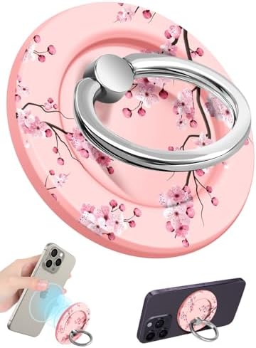 Magnetic Phone Grip Holder for i Phone – Adjustable Mag Safe-Compatible Finger Ring Stand with Fun Designs for Secure Selfies and Video Calls – Lightweight, Durable, and Removable Accessory to Elevate Your Smartphone Experience