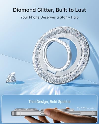 Syncwire Magnetic Phone Ring Holder – Titanium Alloy Kickstand for i Phone 12-16 Pro Max & Compatible Android Devices – Ergonomic Design, Enhanced Mag Safe Stability, Lightweight Grip for Ultimate Hands-Free Convenience