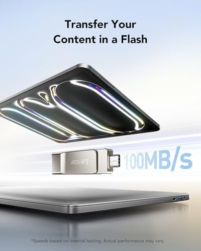 Lexar D40 E 128 GB Dual USB 3.2 Gen 1 Type-C Jump Drive – High-Speed USB-C Flash Drive with Metal Swivel Design for Enhanced Portability and Versatile Device Compatibility