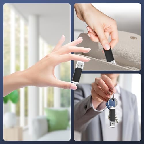 EASTBULL 32 GB USB Flash Drive 10-Pack – High-Speed USB 2.0 Portable Storage Solution for Effortless Data Backup and File Transfers, Sleek Black Design for Professionals and Students