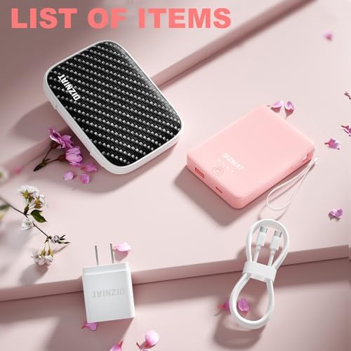 Premium 10000 m Ah Slim Portable Power Bank with Dual Built-In Cables – Fast 22.5 W Quick Charge for i Phone 11-16 & Android Devices – Ultra-Lightweight Travel Companion with 4 Outputs – Complete Charging Solution Including Wall Charger & Organizer – Versatile Compatibility for All Your Gadgets