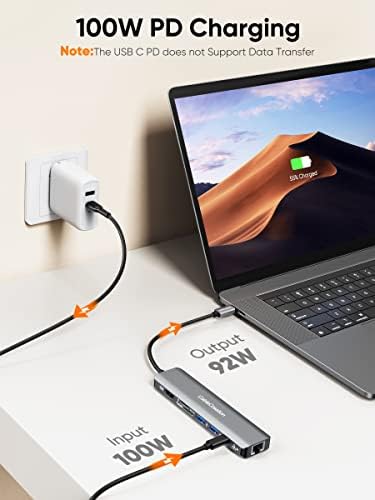 Unlock Ultimate Connectivity with the 7-in-1 USB C Hub 4 K 60 Hz | Cable Creation Multiport Adapter for Seamless 1 Gbps Ethernet, Stunning HDMI Display, Dual USB 3.0 Ports, 100 W PD Charging & SD/TF Card Support – Perfect for Mac Book Pro, i Pad Pro & Steam Deck Users!