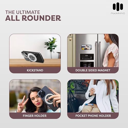 Revolutionary 2025 Pocket Magnet Phone Holder – 360° Magnetic Grip & Kickstand for i Phone 16 Pro Max, 15, 14, 13, 12 – Unmatched Strength, Mag Safe Compatibility, and Effortless Portability for Enhanced Mobile Convenience