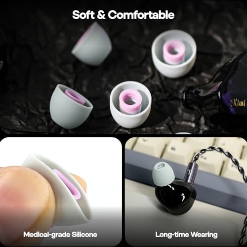 Linsoul Kiwi Ears Flex Silicone Replacement Earbud Tips – Premium Noise Isolation IEM Tips for KZ ZS10 Pro 2, Super Mix 4, Hype4, Orchestra Lite, and Cadenza | Custom Comfort and Enhanced Sound Clarity (Available in S/M/L Sizes, Stylish Green) – Transform Your Audio Experience