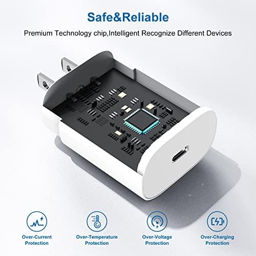 Ultra-Fast 25 W PD Type C Charger Duo with 6 ft USB-C Cables – Essential Charging Set for Android Galaxy S25, S24, S23, S22, S21, Note Series – Compact Design, Enhanced Safety Features, Ideal for Home & Travel