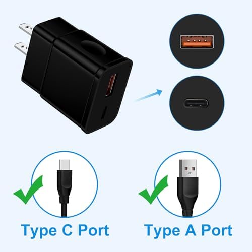 Samsung Super Fast Dual Port USB C Charger for Galaxy S25/S24/S23/S22/S21/S20 and Z Fold/Note 20 – 25 W Power Delivery Wall Adapter for Rapid Charging and Enhanced Device Compatibility