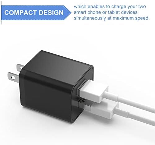 6 Pack Colorful Dual USB Wall Charger by i GENJUN – Fast Charging Cube Power Plug Adapter for i Phone, Samsung Galaxy, Google Pixel & Android Devices – Compact, Multi-Device Charging Solution with Built-In Safety Features – Enhance Your Charging Experience