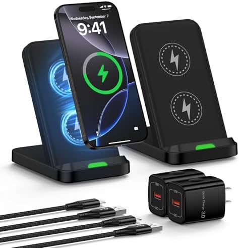 HOOTEK 2-Pack Multi-Port USB Wall Charger – 4.8 A Fast Charging Cube for i Phone and Samsung Galaxy Devices – Compact Travel Adapter with Enhanced Compatibility and Safety Features for Rapid Device Charging