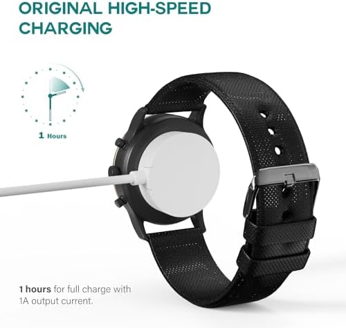 TUSITA Ultra-Fast Dual-Pack Smartwatch Charger for Fossil Gen 6 & Michael Kors Gen 6 – Compact, Portable Charging Solution for FTW0006 & MKT0003-1 M Models – Power Up Your Active Lifestyle Effortlessly