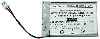 High-Efficiency 1800 m Ah 3.7 V Replacement Battery for COWIN E7/E7 Pro & Coinsound E7/E7 Pro Bluetooth Headphones – Elevate Your Listening Experience with Long-Lasting Power and Hassle-Free Installation