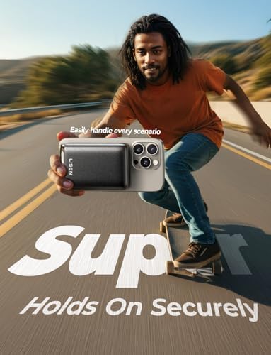 LISEN Qi2 Certified 15 W Mag Safe Portable Charger – 10,000 m Ah Battery Pack with Foldable Stand, Fast 30 W USB-C Charging for i Phone 16/15/14/13 – Sleek Wireless Power Bank for On-the-Go Convenience and Enhanced Compatibility