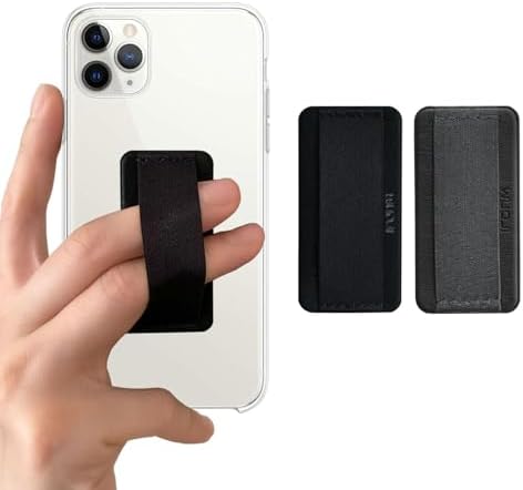 Universal Ergonomic Phone Grip Holder for One-Handed Control – Wireless Charging Compatible Finger Strap – 3-Pack of Durable Smartphone Accessories in Stylish Black – Perfect for Active Lifestyles & Effortless Multitasking