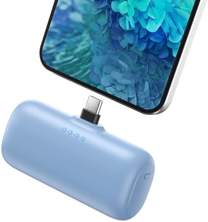 Ultra-Compact 5200 m Ah USB C Power Bank – Fast Charging Mini Portable Charger for i Phone 16/16 Plus/15/15 Plus/15 Pro Max, Galaxy S25/S24, i Pad, and Android Devices – Essential Power Solution for On-the-Go Charging