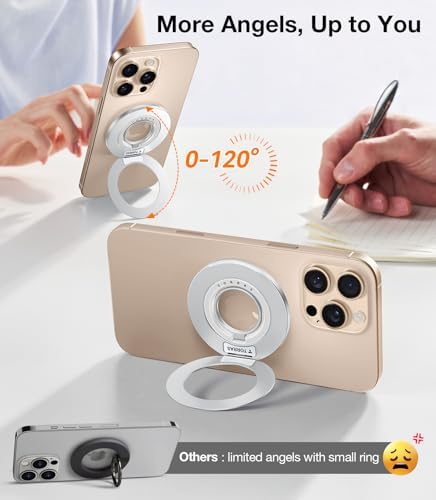 Elevate Your Mobile Experience with TORRAS 2025 Upgrade Dual-Ring Mag Safe Phone Grip Holder in Desert Titanium Gold – Ultimate Compatibility for i Phone 16/15/14/13/12/11, Samsung & Google Devices, Innovative Magnetic Kickstand for Effortless Hands-Free Viewing and Enhanced Stability