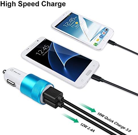 Rapid Charge Dual Port Car Charger – 30 W 5.4 A USB Adapter for Smartphones & Tablets – Universal Compatibility for i Phone, Samsung, LG & More – Compact Travel-Friendly Design with Overcharge Protection Features – Efficient Power Delivery for On-the-Go Charging