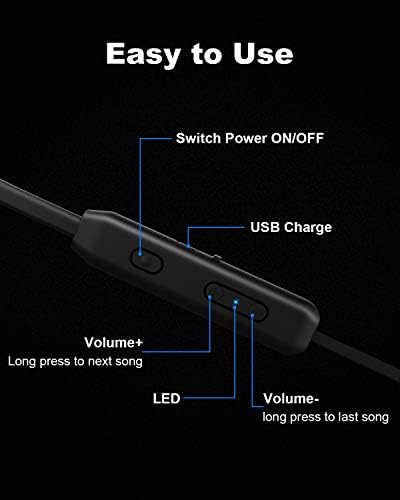 NANAMI Bluetooth Sports Earbuds – Premium Wireless Neckband Headphones with Hi-Fi Deep Bass, IPX7 Waterproof Protection, and 24-Hour Playtime for Gym and Running – Advanced Bluetooth 5.3 Connectivity with Built-in Mic for Seamless Calls and Voice Control