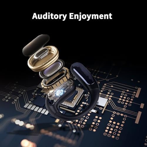 Stylish Pink Open Ear Bluetooth 5.4 Earbuds – Sweat-Resistant True Wireless Headphones with ENC Microphone for Clear Calls, 8-Hour Playtime – Ideal for Active Lifestyles and Seamless Connectivity