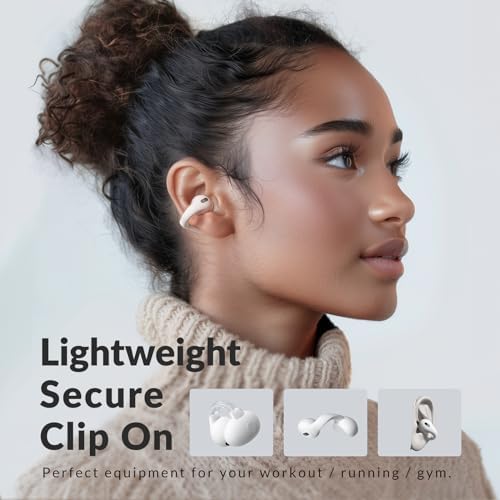 Q7 Open-Ear Bluetooth 5.3 Earbuds – Ultra-Lightweight Design for Maximum Comfort, Deep Bass with DT 6.0 Technology, Extended 34-Hour Battery Life, Quick USB-C Recharge – Ideal for Active Lifestyles and Seamless Connectivity in Black