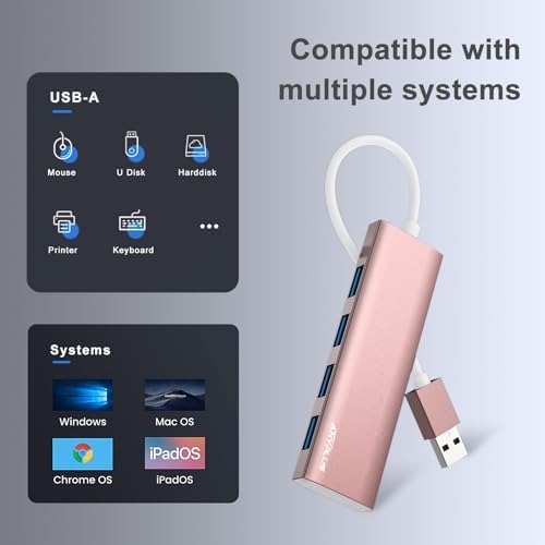 Unlock Seamless Device Connectivity with Our Compact 2 ft USB 3.0 Hub & Multiport Splitter – High-Speed Adapter for Laptops, PCs, i Macs & More – Effortlessly Connect Multiple Devices for Enhanced Productivity on the Go!