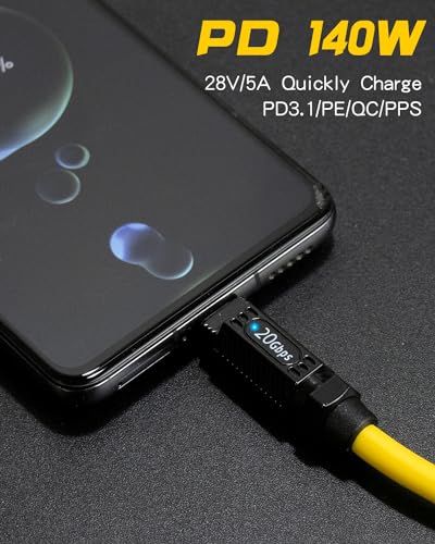 Premium Poyiccot Coiled USB C to USB C Cable – 140 W Power Delivery, 20 Gbps High-Speed Data Transfer, 8 K Video Output | Durable Spring Design for Tangle-Free Travel | Perfect for i Phones, Mac Books & More | 5 ft Length for Effortless Organization and Versatile Use