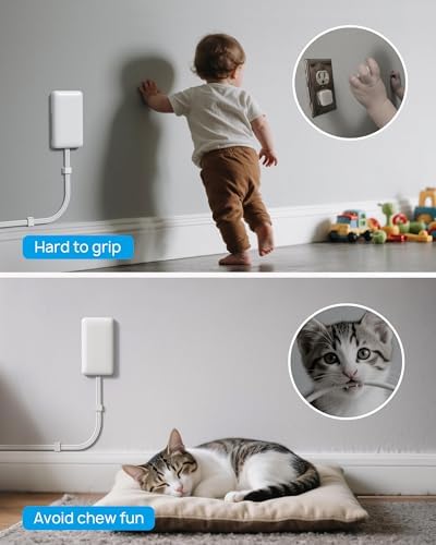 Maximize Your Living Space with TROND 6 FT Flat Extension Cord – 8 Outlet Power Strip with 4 USB Ports and 1700 Joules Surge Protection for Seamless Home Organization and Efficient Device Charging