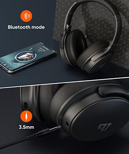 Unleash Your Audio Potential with INFURTURE Wireless Over-Ear Headphones – Advanced Active Noise Cancelling, Deep Bass Bluetooth Sound, 90-Hour Battery Life, Ultra-Low Latency for Gaming, and Luxurious Memory Foam for Ultimate Comfort and Extended Listening Sessions