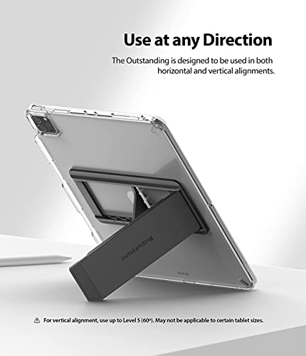 Elevate Your Tablet Experience with the Ringke Universal Adjustable Kickstand – Lightweight, Multi-Angle Holder for i Pad, Android Tablets, and E-Readers – Clear Mist Finish with Anti-Skid Silicone Pad for Secure Grip and Stylish Portability – Perfect for Streaming, Video Chats, and On-the-Go Use