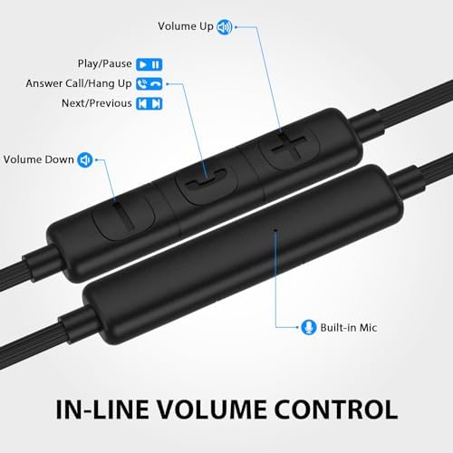 High-Fidelity Type C Earbuds for Samsung Galaxy S25 Ultra, S24, S23 FE, S22+ & i Phone 16, 15 Pro Max Plus – Wired Headphones with Built-in Microphone and Volume Control – Exceptional Stereo Sound Quality for Professionals and Music Enthusiasts – In-Ear Comfort Design with Broad Device Compatibility Including Galaxy Flip 6, 5 & Pixel 9, 8, 7 – Perfect for Daily Use and Seamless Audio Experiences