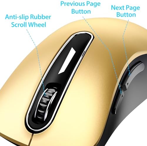 Upgrade Your Workflow with the Memzuoix 2.4 G Wireless Mouse – Ergonomic and Portable 1400 DPI USB Mouse for Laptop, PC & Desktop | 5 Customizable Buttons for Ultimate Control | Ideal for Professionals and Casual Users Alike