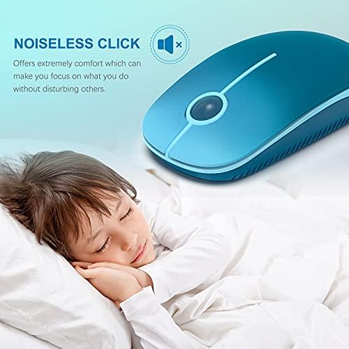 Sleek Vssoplor Wireless Mouse – Ultra-Slim Silent Optical Companion for Laptops & PCs | 2.4 GHz Nano Receiver, Perfect for Quiet Workspaces & Travel | Enhanced Compatibility for Windows, Mac & Linux