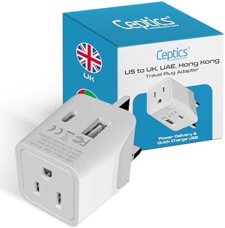 Universal Travel Voltage Converter – Efficiently Convert 220 V to 110 V for Global Device Compatibility | 2000 W High-Power Adapter with Versatile Type C, E/F, G, I Plug Options & 4 USB Ports Featuring 18 W Fast Charging for Hair Tools and More