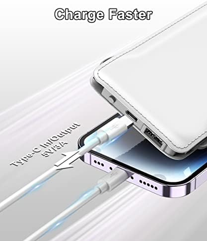 Ultra-Slim 10,000 m Ah TG90° Portable Power Bank with Built-in Lightning and USB-C Cables – Fast Charging, Lightweight Battery Backup for i Phone and Android Devices – Essential On-the-Go Charger for Busy Lifestyles