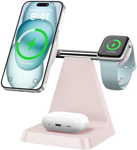 Revolutionize Your Charging Experience with the 3 in 1 Magnetic Wireless Charger – Fast, Compatible, and Space-Saving Solution for Smartphones, Smartwatches, and Earbuds