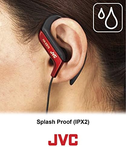 JVC HAEB75 P Sports Clip Headphones in Pink – Premium Wired Earbuds for Active Lifestyles with Enhanced Sound Quality and Secure Fit, Ideal for Running, Gym, and Outdoor Activities