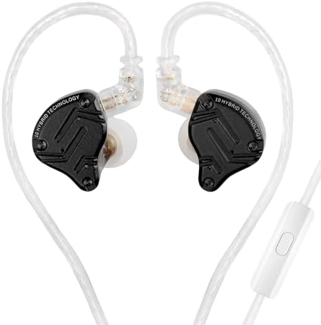 KZ ZS10 Pro X Audiophile In-Ear Monitor Headphones – Premium 4 Balanced Armature + 1 Dynamic Driver IEMs with Durable Detachable Silver-Plated Cable for Exceptional Sound Precision – Ideal for Studio Professionals and Mobile Music Lovers – Universal Compatibility with All Audio Devices for Ultimate Flexibility